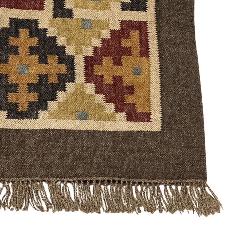 Handcrafted Multicolor Jute Dhurrie Vintage For Living